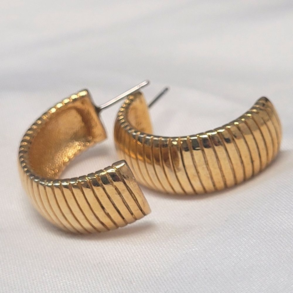 PARK Lane gold tone half hoop earrings